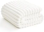 HIMEET Off White Ribbed King Size Blanket by Unknown