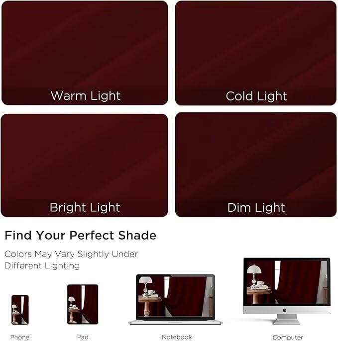 Joydeco Blackout Curtains for Bedroom 108 inch Long 2 Panels, Thermal Insulated - Image 6