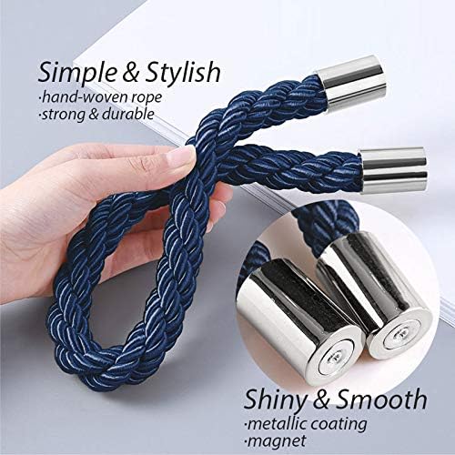 NICEEC 4 Pack Strong Magnetic Curtain Tiebacks Modern Simple Style Drape Tie - Image 3
