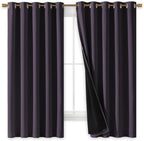 NICETOWN 100% Blackout Lined Curtains, 1 Pair, 2 Thick Layers Completely - Image 2