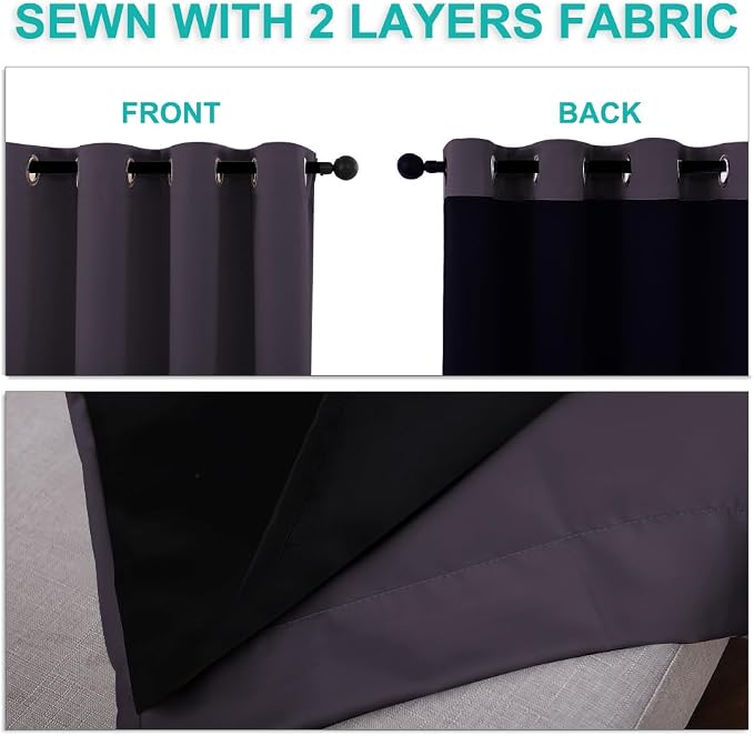 NICETOWN 100% Blackout Curtains - Image 5