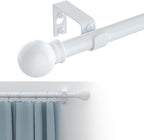 GXOACKJ Curtain Rods for windows 32-62 inch, 5/8 inch Decorative White Splicing by GXOACKJ