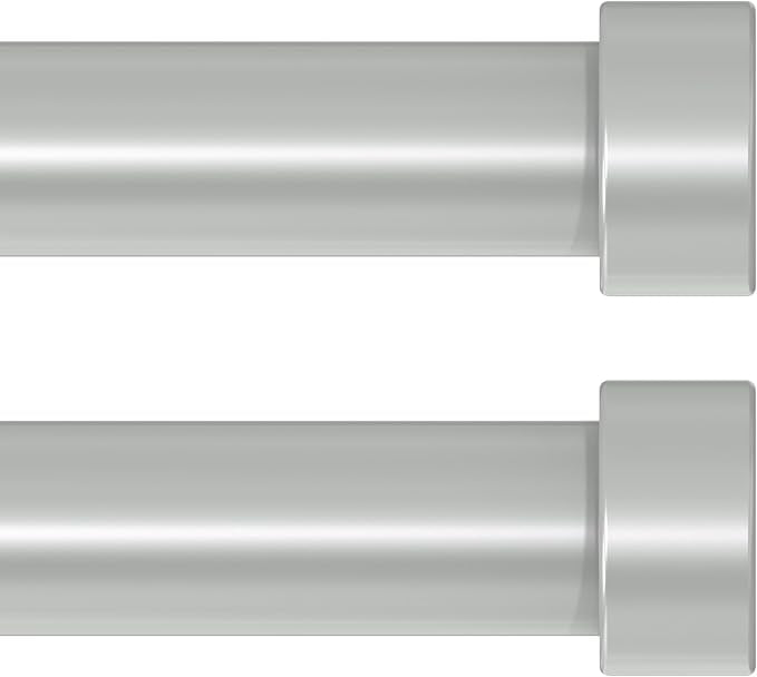 VOIIY 2 Pack Curtain Rods for Windows 18 to 42 Inch, Modern Adjustable Heavy by VOIIYCurtainRods