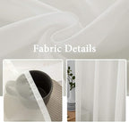 MIULEE Ivory Window Sheer Curtains - Image 3