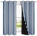 NICETOWN 100% Blackout Curtains 54 inches Long, Vintage Blue, 1 Pair, 42 inches by NICETOWN