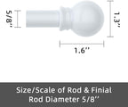 GXOACKJ 2 Pack White Curtain Rods - Image 5