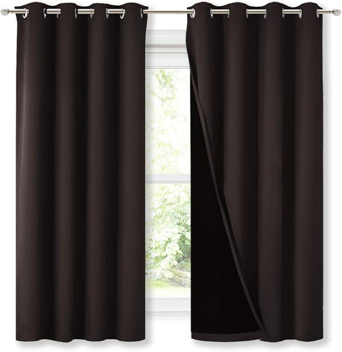 NICETOWN Complete 100% Blackout Curtains, Thermal Insulated & Energy Efficiency by NICETOWN