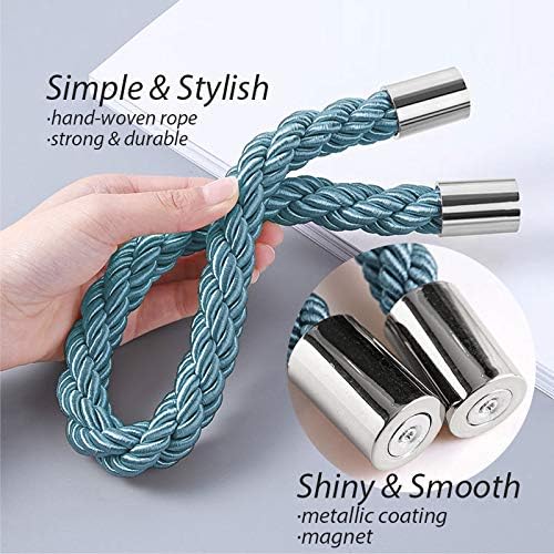 NICEEC 4 Pack Strong Magnetic Curtain Tiebacks Modern Simple Style Drape Tie - Image 3