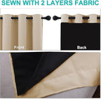 NICETOWN Blackout Curtains 80 inches Long, Full Light Blocking Drapes - Image 5