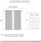 LEMOMO Light Grey Blackout Curtains 38 x 63 Inch Length/Set of 2 Curtain - Image 3