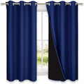 NICETOWN 100% Blackout Curtains 54 inches Long, Royal Blue, 1 Pair, 42 inches by NICETOWN