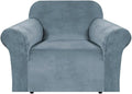 H.VERSAILTEX Stretch Velvet Armchair Cover Couch Covers 1 Cushion Chair by HVERSAILTEX