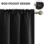 DWCN Short Black Blackout Curtains - Image 3