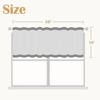 jinchan Linen Valance Curtain Striped Small Window Curtain Double Layer Light - Image 9