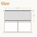 jinchan Tie Up Linen Textured Striped Tie Curtain - Image 3