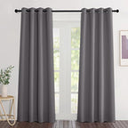 NICETOWN Blackout Grey Curtains 84 inches Long, Grommet Room Darkening Thermal by NICETOWN
