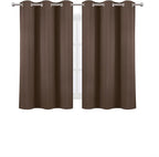 LEMOMO Chocolate Brown Blackout Curtains 42 x 54 Inch Length Set of 2 Panels - Image 2