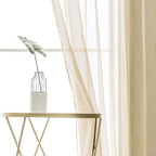 MIULEE 2 Panels Solid Color Sheer Window Curtains Elegant Window Voile - Image 5