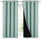 NICETOWN 100% Blackout Curtains 54 inches Long, Double-Deck Completely Blackout by NICETOWN
