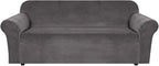 H.VERSAILTEX Stretch Velvet Sofa Covers Large Couch Covers Sofa Slipcovers by HVERSAILTEX