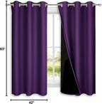 NICETOWN Room Warming 100% Blackout Curtain Panels, Noise Reducing and Cold - Image 9