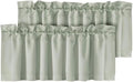 H.VERSAILTEX Blackout Valances for Windows, Sage Green Kitchen Window Valance by HVERSAILTEX