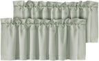 H.VERSAILTEX Blackout Valances for Windows, Sage Green Kitchen Window Valance by HVERSAILTEX
