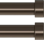 VOIIY 2 Pack Curtain Rods for Windows 48 to 84 Inch, Bronze 1'' Diameter by VOIIYCurtainRods