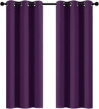 Yakamok Purple Blackout Curtains Room Darkening Thermal Insulated Grommet top by Yakamok