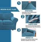 H.VERSAILTEX Velvet 4 Piece High Stretch Sofa Slipcover Cover Furniture - Image 3