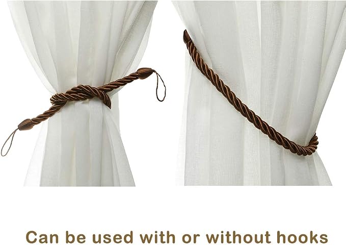 BEL AVENIR Curtain Rope Tiebacks, Drapery Rope Holdbacks - Image 5