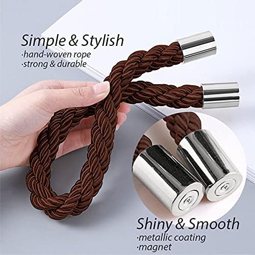 NICEEC 2 Pack Strong Magnetic Curtain Tiebacks Modern Simple Style Drape Tie - Image 3