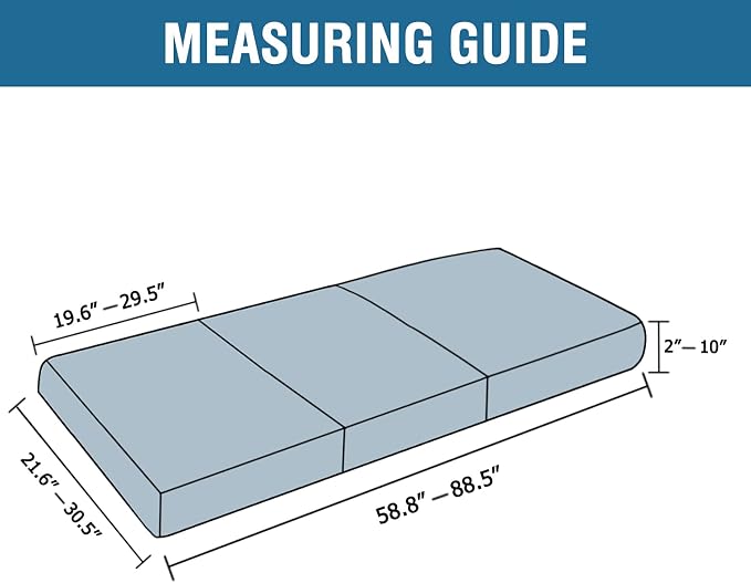 H.VERSAILTEX Super Stretch Couch Cushion Covers Sofa Cushion Slipcovers - Image 2