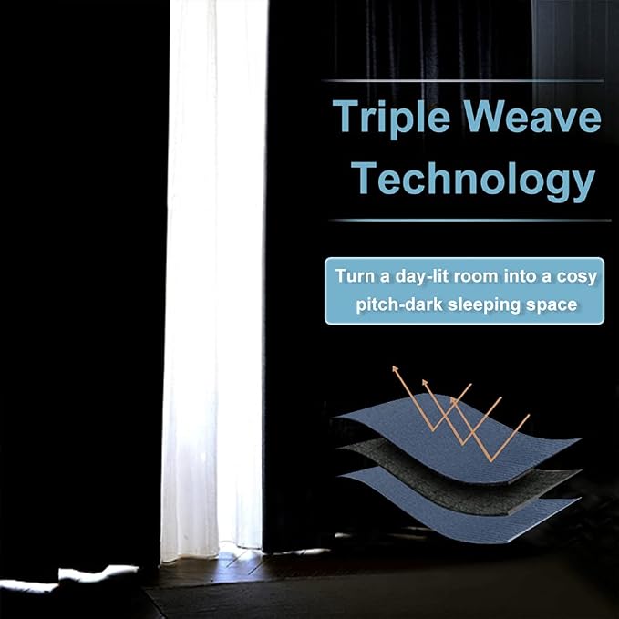 RYB HOME Short Blackout Curtains - Image 3