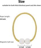 Melaluxe 4 Pack Magnetic Curtain Tiebacks, Decorative Curtain Holdbacks - Image 3