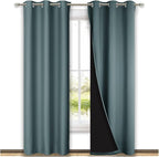 NICETOWN Greyish Blue Blackout Curtains 80 inches Long, Full Light Blocking by NICETOWN