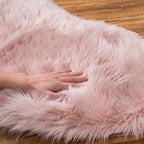 EasyJoy Ultra Soft Fluffy Rugs Faux Fur Rug Chair Cover Seat Pad Fuzzy Area Rug - Image 5