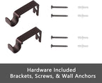 GXOACKJ Curtain Rods for windows 66-120 inch, 5/8 inch Decorative Brown - Image 7