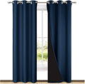NICETOWN Complete 100% Blackout Curtain Set, Thermal Insulated & Energy by NICETOWN