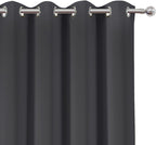 LEMOMO Dark Grey Blackout Curtains 52 x 63 Inch Length/Set of 2 Curtain - Image 6