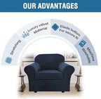 H.VERSAILTEX Rich Velvet Stretch 2 Piece Cover Chair Slipcover Sofa Cover - Image 8