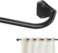 GXOACKJ Black Curtain Rods for Windows 28 to 60 inch, 5/8 inch Adjustable Wrap by GXOACKJ