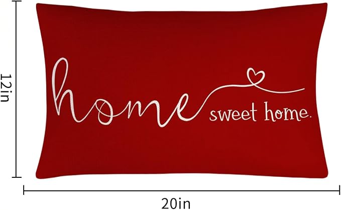 MFGNEH Home Sweet Home Quotes Farmhouse Pillow Covers, 12x20 Inch, Decorative - Image 6