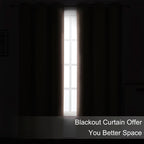 LEMOMO Blush Thermal Blackout Curtains/42 x 72 Inch/Set of 2 Panels Room - Image 3