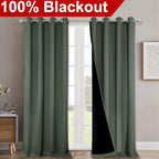 NICETOWN 100% Blackout Curtains 102" Long, Pair of Energy Smart & Noise - Image 2