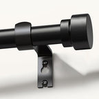 Lootkell Black Curtain Rods for Windows 48 to 84 Inches Adjustable Heavy Duty by Unknown