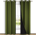 NICETOWN Olive Green Full Shade Curtain Panels, Olive Green, Pair of Thermal by NICETOWN