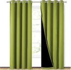 NICETOWN 100% Blackout Curtains 84 inches Long, Fresh Green, 52 inches Wide by NICETOWN