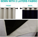 NICETOWN Natural Blackout Curtains 80 inches Long, 2 Pieces, Full Light - Image 5