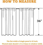 RYB HOME Short Grey Blackout Curtains - Image 9
